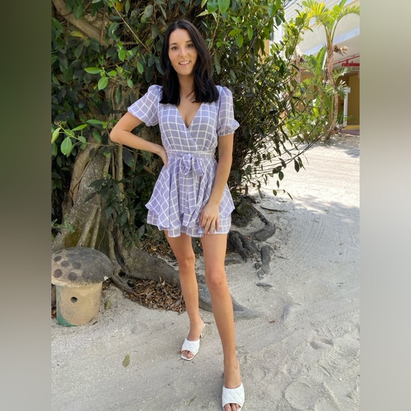 Dresses & Skirts - Purple + White Dress - worn once
